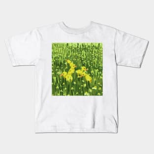 chicks in the flowers Kids T-Shirt